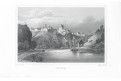 Znojmo, Lange, oceloryt, 1848