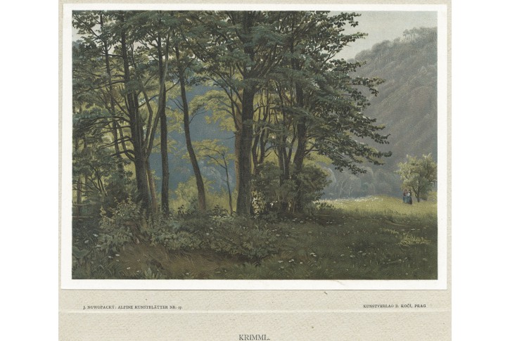 Krimml Kessel,  Novopack&yacute;, chromolitografie 1903