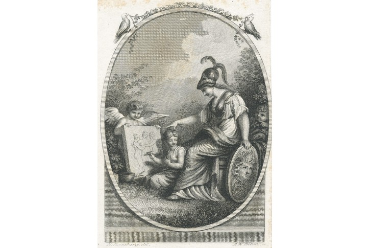 Alegorie mal&iacute;řstv&iacute;, B&ouml;hm, mědiryt, (1800)