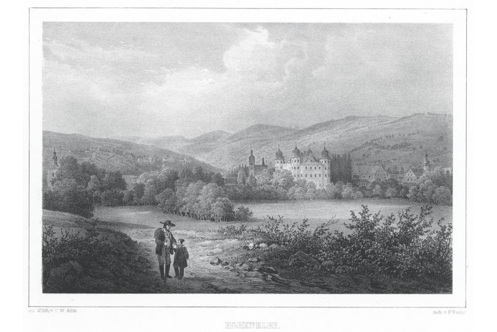 Vrchlab&iacute; , Semmler, kolor. litografie, 1845