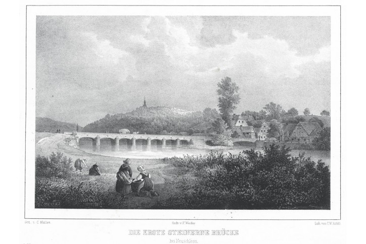 Doln&iacute; Ole&scaron;nice , Semmler, litografie, 1845