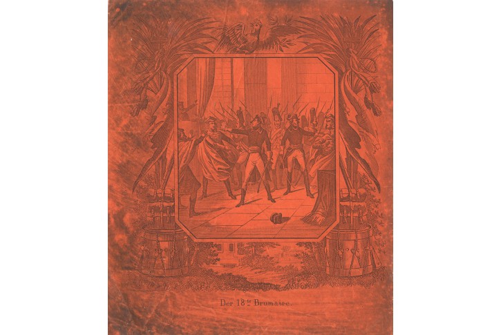 Napoleon převrat 18. 11. 1799, litografie, 1840