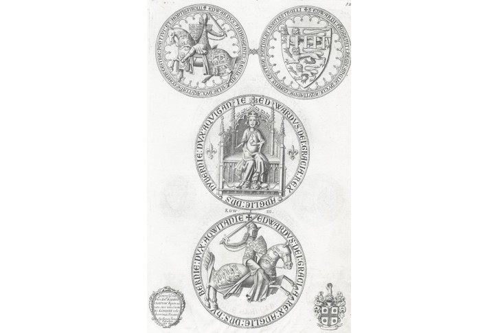 Eduard III. kr&aacute;l anglick&yacute;, mědiryt, 1707