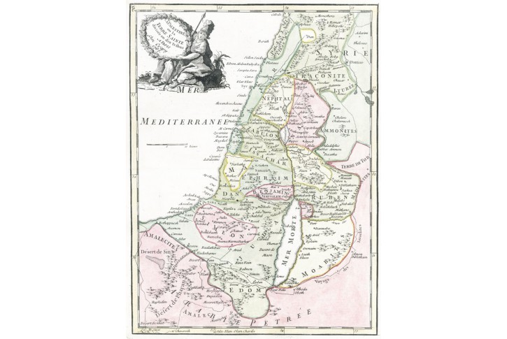 Terre Sainte, Crepy, kolor. mědiryt, 1767