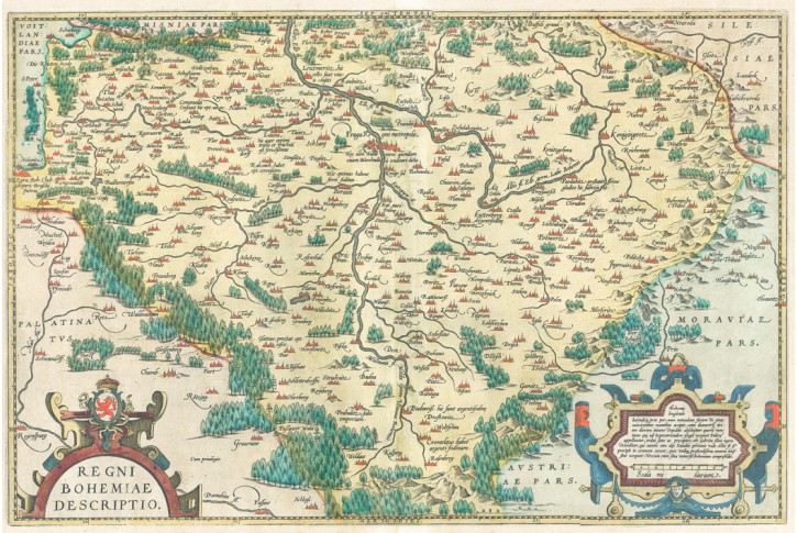 Ortelius A. : Bohemia, mědiryt, 1612