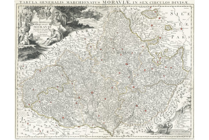 Covens Mortier, Moravie, mědiryt, 1730