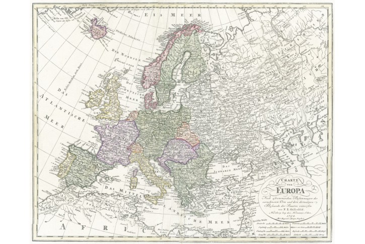 G&uuml;ssefeld F.L.: Europa, mědiryt, 1798