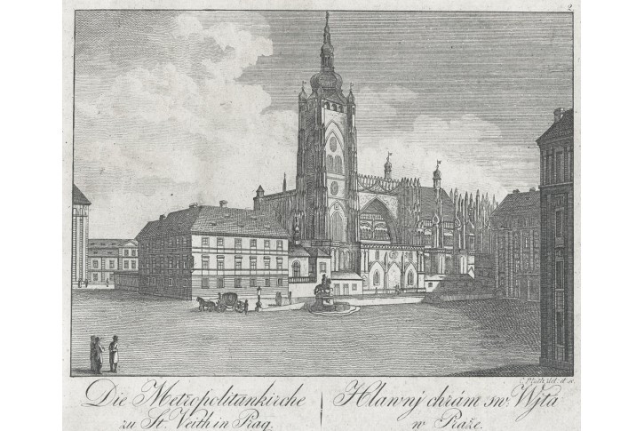 Praha chr&aacute;m sv. V&iacute;ta, Hyllos, mědiryt, 1820