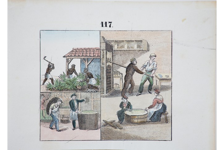 Tabák, kolor.  litografie, 1840