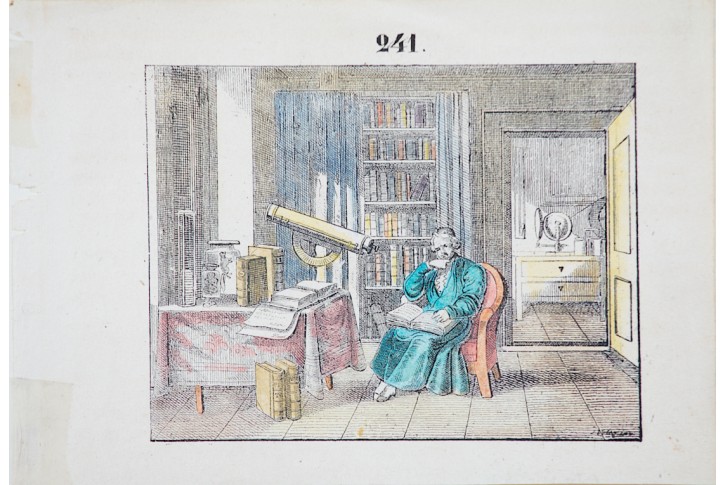 Astronom, kolor. litografie, 1840