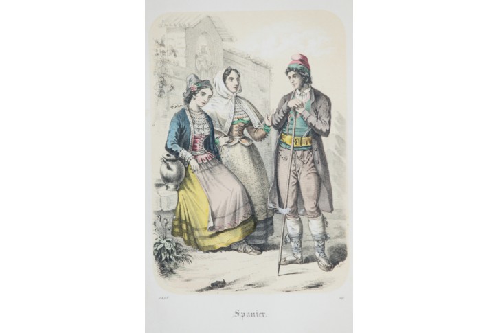 Španělé, kolor. litografie,1859