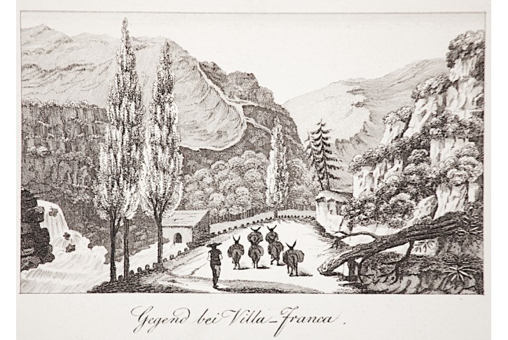 Villa Franca, mědiryt, 1810