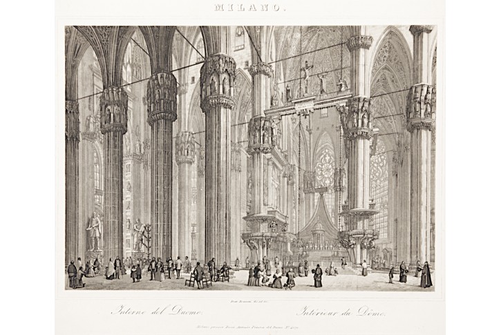 Milano Dom interier, akvatita , 1821