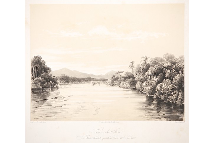 Rio de Janeiro Serra de Iriri, litografie, 1842