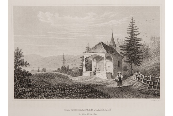 Die Morgarten Capelle, Meyer, oceloryt, 1850