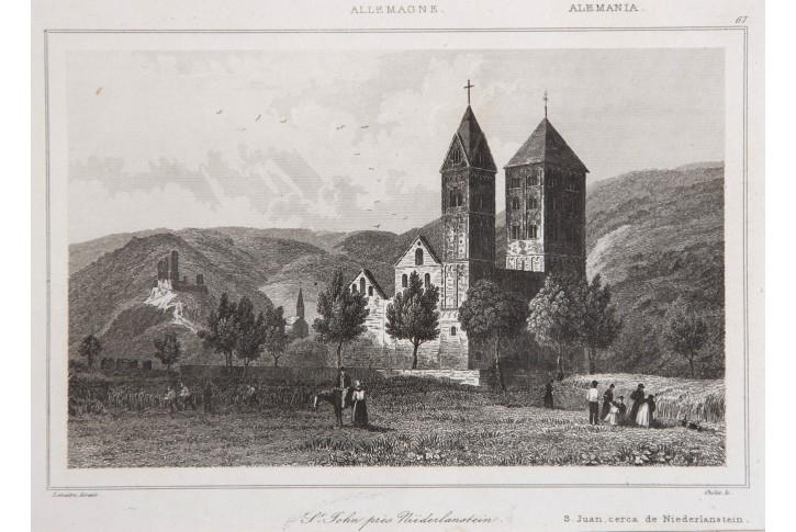 Niederlastein, Le Bas, oceloryt 1842