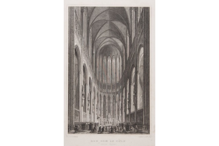 Cöln Dom, oceloryt 1860