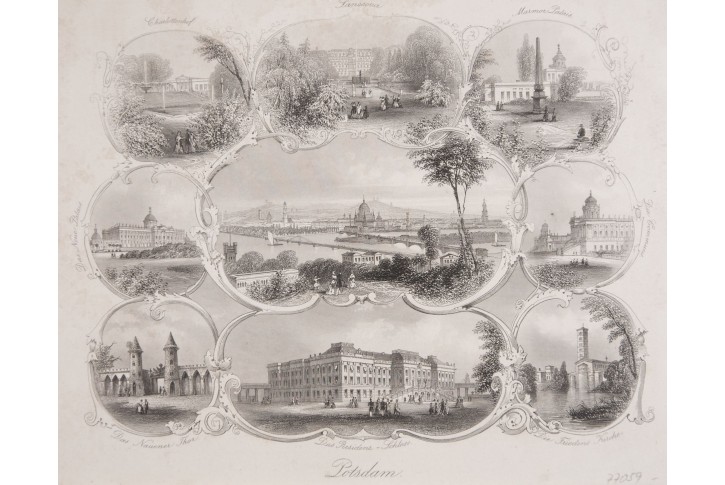Potsdam , Payne, oceloryt 1860
