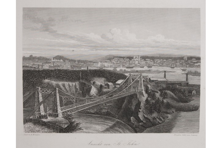 St. John Kanada, oceloryt, 1850