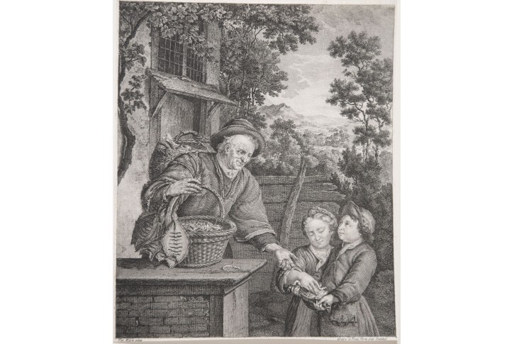 Obchodník sýr a ryby, mědiryt, 1771
