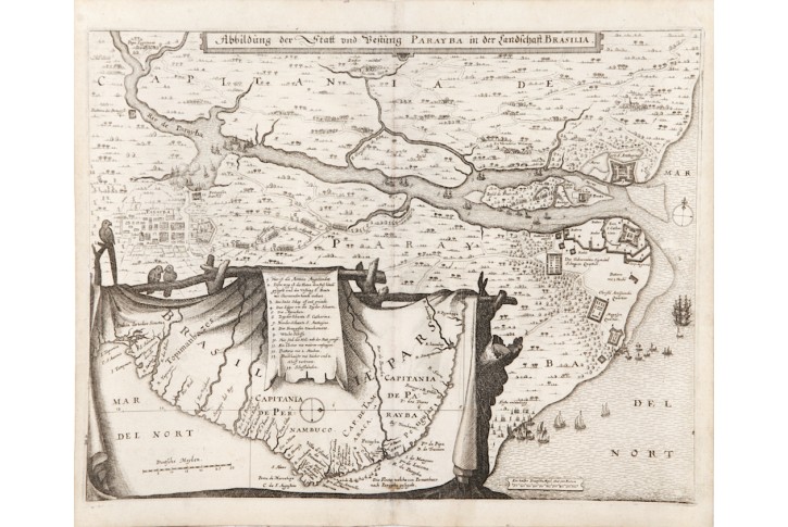 Parayba, Brazilie, Merian, mědiryt, 1639