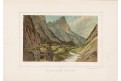 Gesäuse mit dem Hochthor, chromolitografie 1887