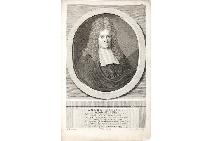 Pitiscus Samuel, mědiryt, 1720