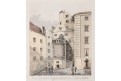 Wien Dreifaltigkeitshof, kolor. litografie, (1850)