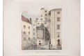 Wien Dreifaltigkeitshof, kolor. litografie, (1850)