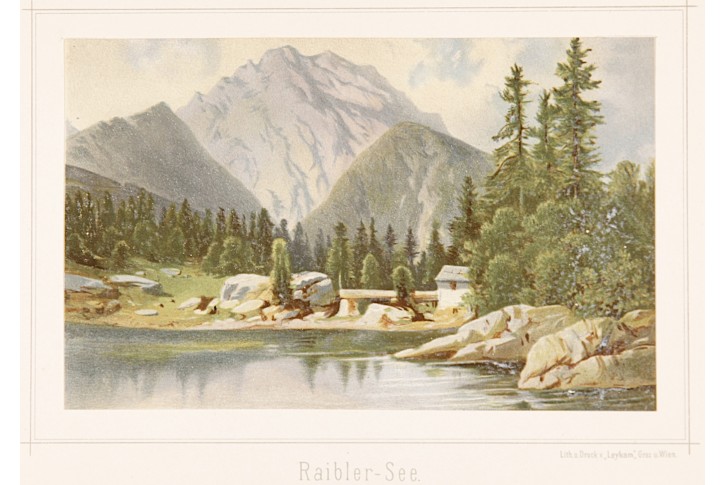 Raibler - See, chromolitografie 1887