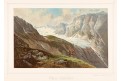 Fleiss Gletscher, chromolitografie 1887