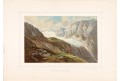 Fleiss Gletscher, chromolitografie 1887