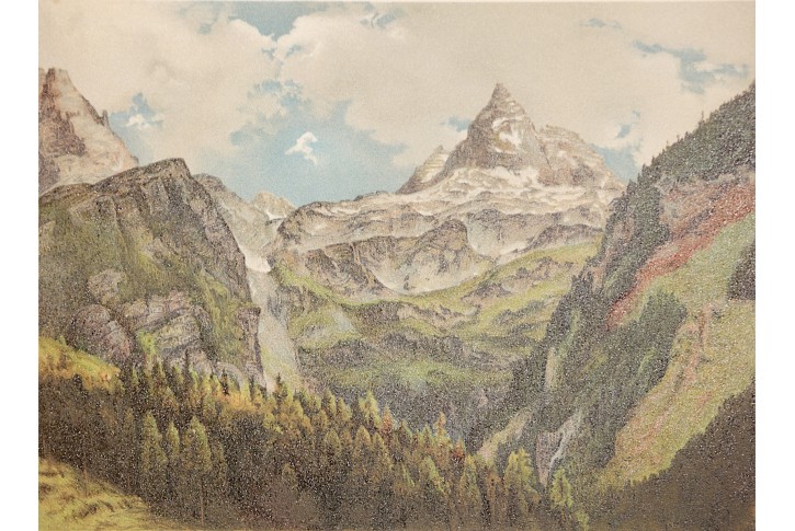 Flachhorn bei Lofer, Novopacký, chromolito 1903