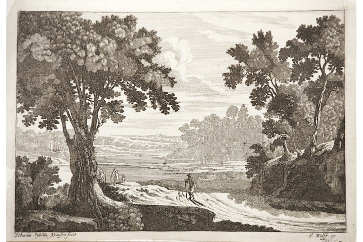 Krausen - Wolff, Krajina poutník, mědiryt , (1720)