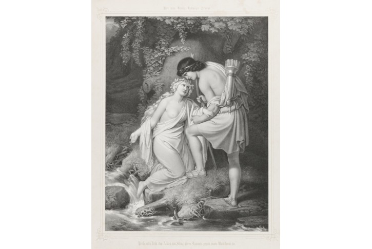 Prosopelea a Arkas, L. Bavorský, litografie, 1850
