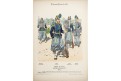 Francie, vojáci 1857 , Knötel , kolor. litografie, 1890