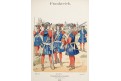 Francie, vojáci 1697 , Knötel , kolor. litografie, 1890
