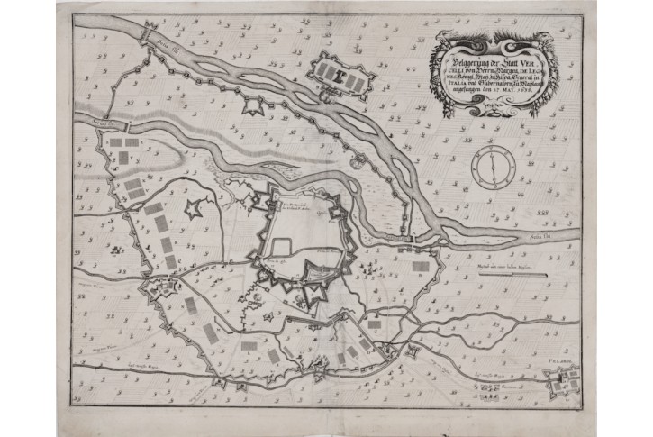 Vercelli, Merian, mědiryt, 1639