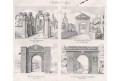 Podbořany,Terezín Glasser, litografie, 1836