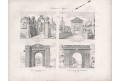 Podbořany,Terezín Glasser, litografie, 1836