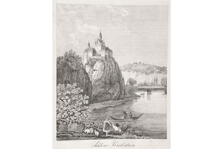Kriebstein, Medau, litografie, (1850)