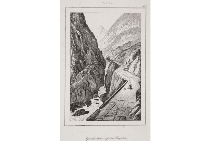 Gondo Simplon, Le Bas, oceloryt 1840