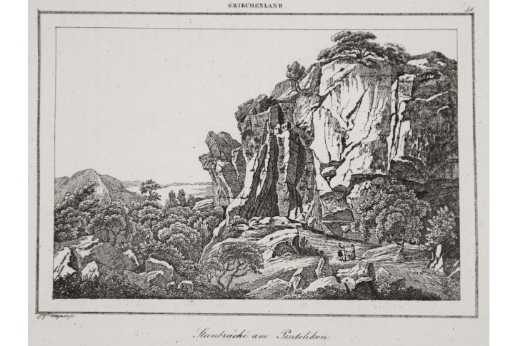 Pentelikon, Le Bas, oceloryt 1840