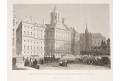 Amsterdam královský palác , Haase , oceloryt, 1840