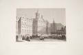 Amsterdam královský palác , Haase , oceloryt, 1840