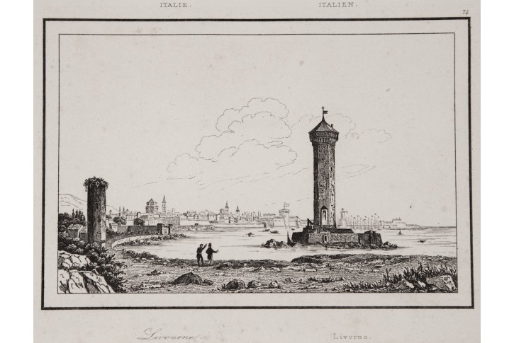 Livorno, Le Bas, oceloryt 1840