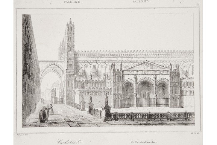 Palermo Duomo, Le Bas, oceloryt 1840