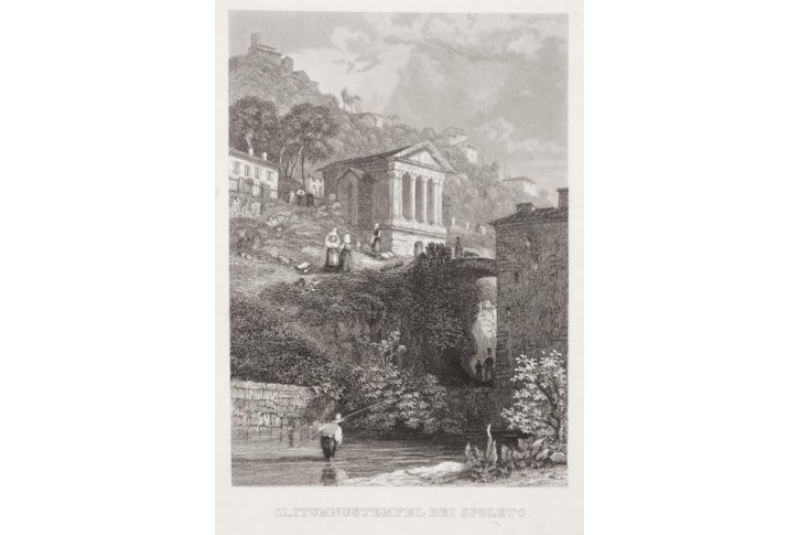 Spoleto , Haase , oceloryt, 1840