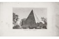 Roma Piramide Cestia, oceloryt 1840