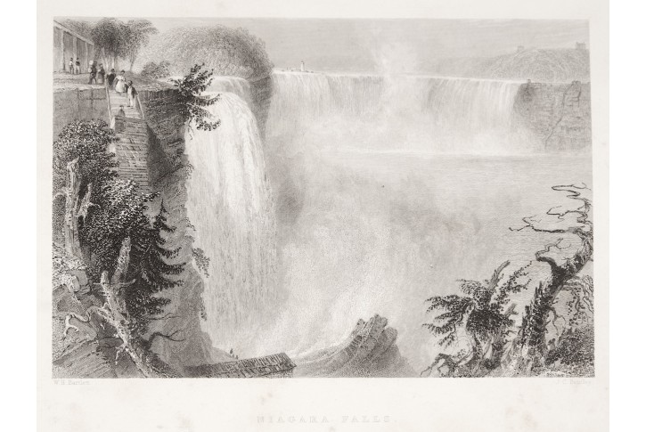 Niagara, Payne, oceloryt 1860
